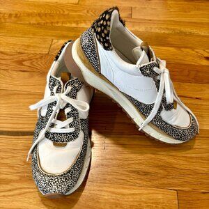 Madewell Kickoff Trainer Sneakers in Olive Grove Multi Womens 8